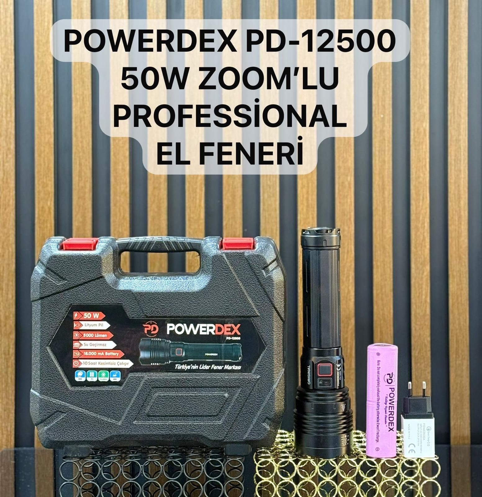 Powerdex PD-12500 Profesyonel El Feneri